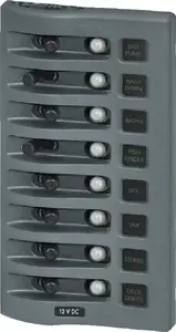 Blue Sea, Panel Wd 12VAC Clb 8Pos Gray, 4378 Factory Price