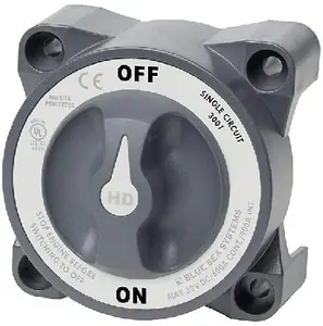 Direct From Factory Blue Sea, Switch Battery Heavy Duty On/Off W/Alternator Field Disconnect, 3001