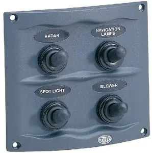 Exclusive Offer Hellamarine, Switch Panel 4 Gang Grey, H73070031