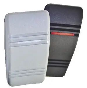 Popular Sierra, Contura III Weather Resistant Illuminated Rocker Switch, On/Off/On, Black & Gray, RK19730TP